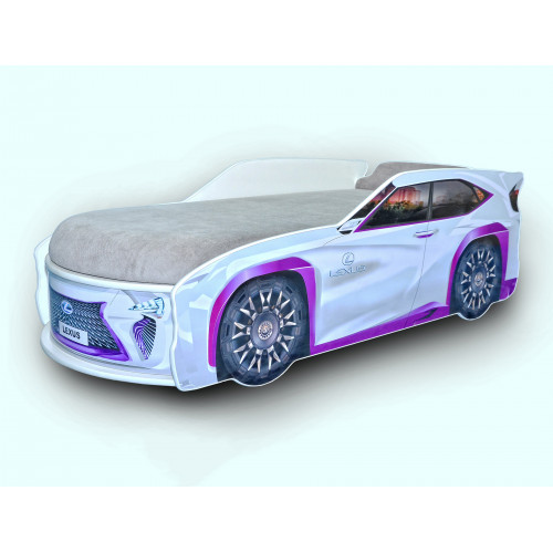 

Кровать машина Джип Lexus белый 80х170 ДСП