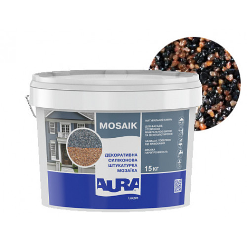 

Штукатурка декоративная силиконовая Aura Luxpro Mosaik мозаичная M10 S150
