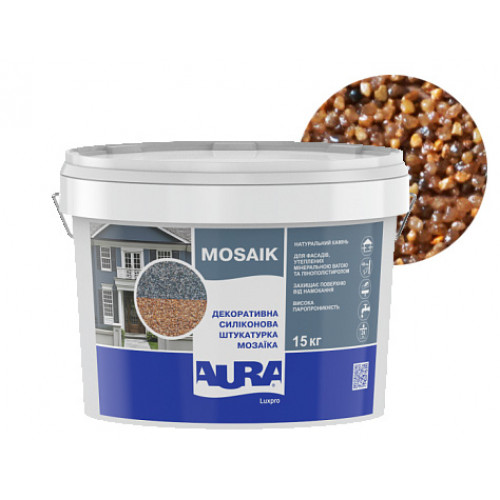 

Штукатурка декоративная силиконовая Aura Luxpro Mosaik мозаичная M15 B208