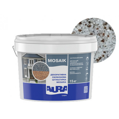 

Штукатурка декоративная силиконовая Aura Luxpro Mosaik мозаичная M10 S128
