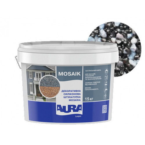 

Штукатурка декоративная силиконовая Aura Luxpro Mosaik мозаичная M15 B256