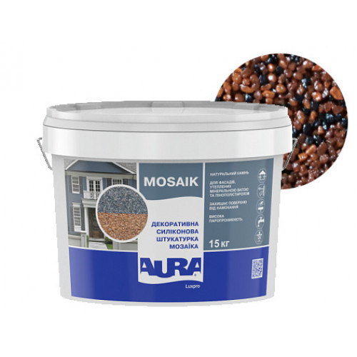 

Штукатурка декоративная силиконовая Aura Luxpro Mosaik мозаичная M15 B251