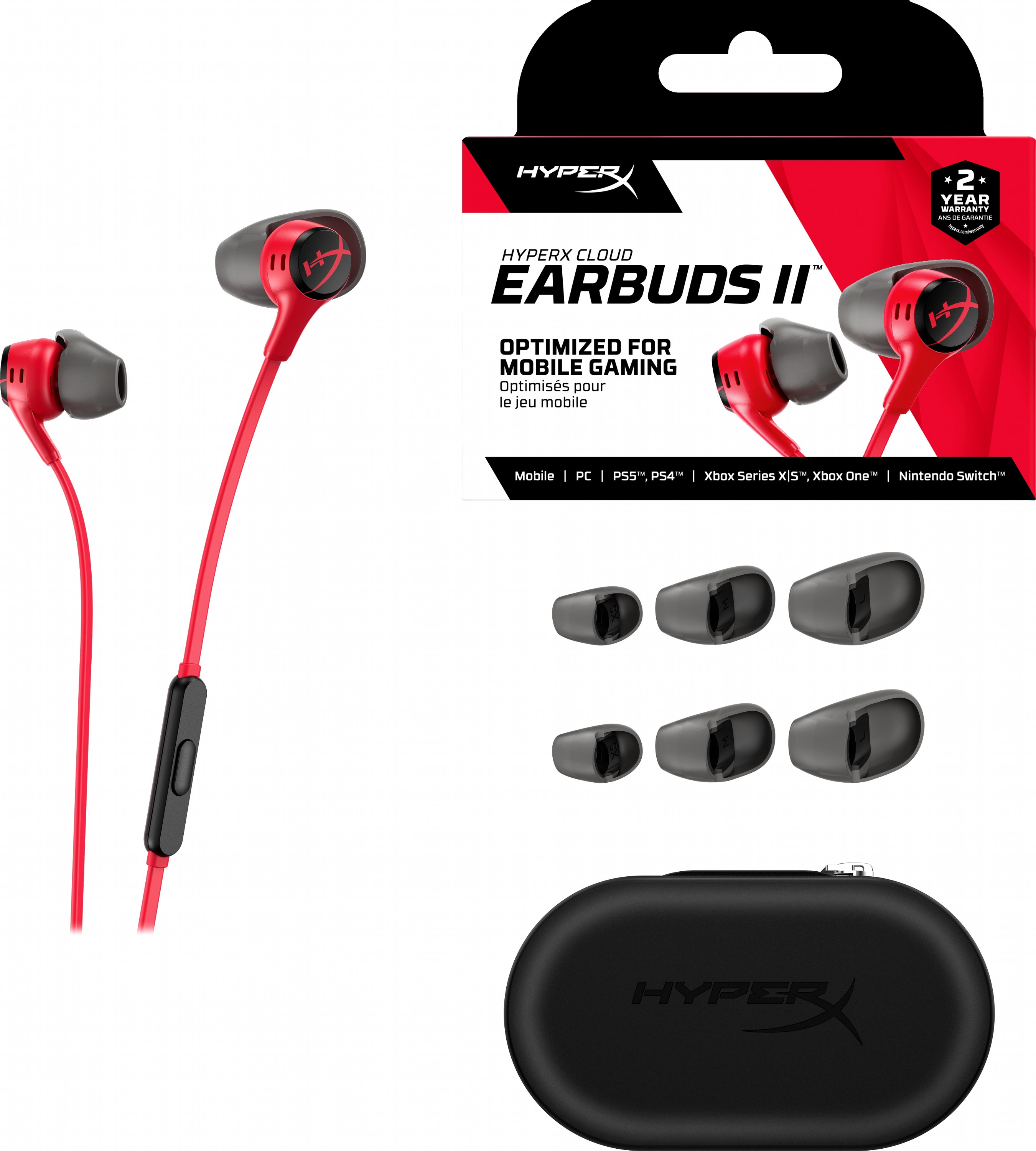 Наушники HyperX Cloud Earbuds II Red (705L8AA) купить в интернет-магазине  ROZETKA - Наушники HyperX Cloud Earbuds II Red (705L8AA) по низкой цене в  Киеве, Харькове, Днепре, Одессе, Запорожье, Львове, Украине