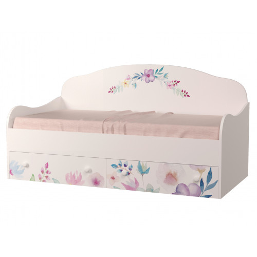 

Кроватка диванчик Цветы 90х190 ДСП
