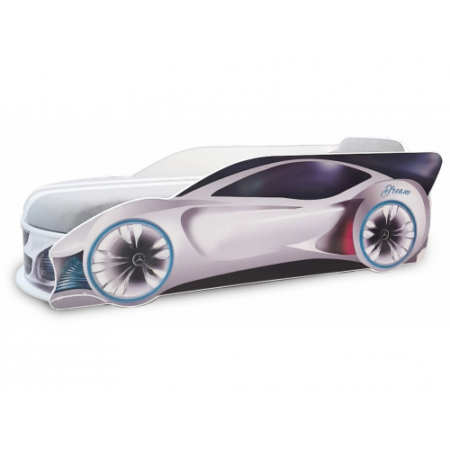 

Кровать машина Mercedes Dream Белая 80х180 ДСП без подъемного механизма