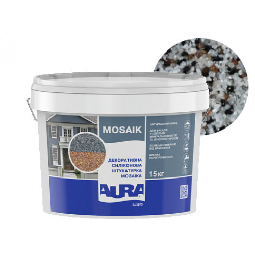 

Штукатурка декоративная силиконовая Aura Luxpro Mosaik мозаичная M10 S130