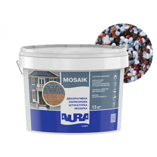 

Штукатурка декоративная силиконовая Aura Luxpro Mosaik мозаичная M15 B244