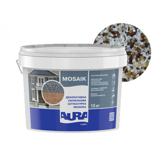 

Штукатурка декоративная силиконовая Aura Luxpro Mosaik мозаичная M10 S133