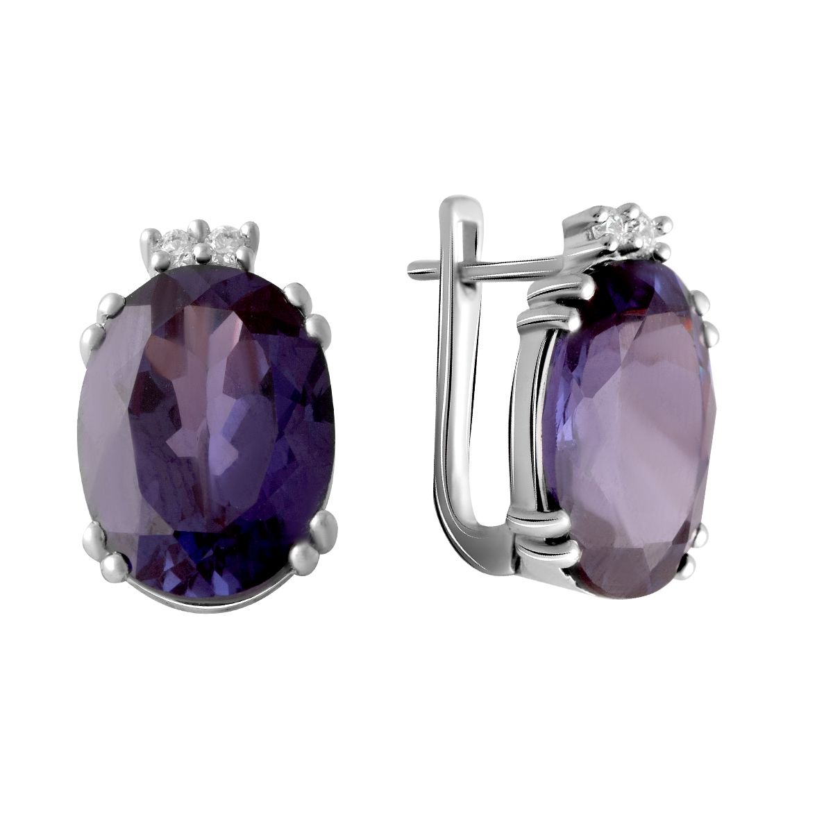 

Серебряные серьги SilverLine с олександритом 22.505ct