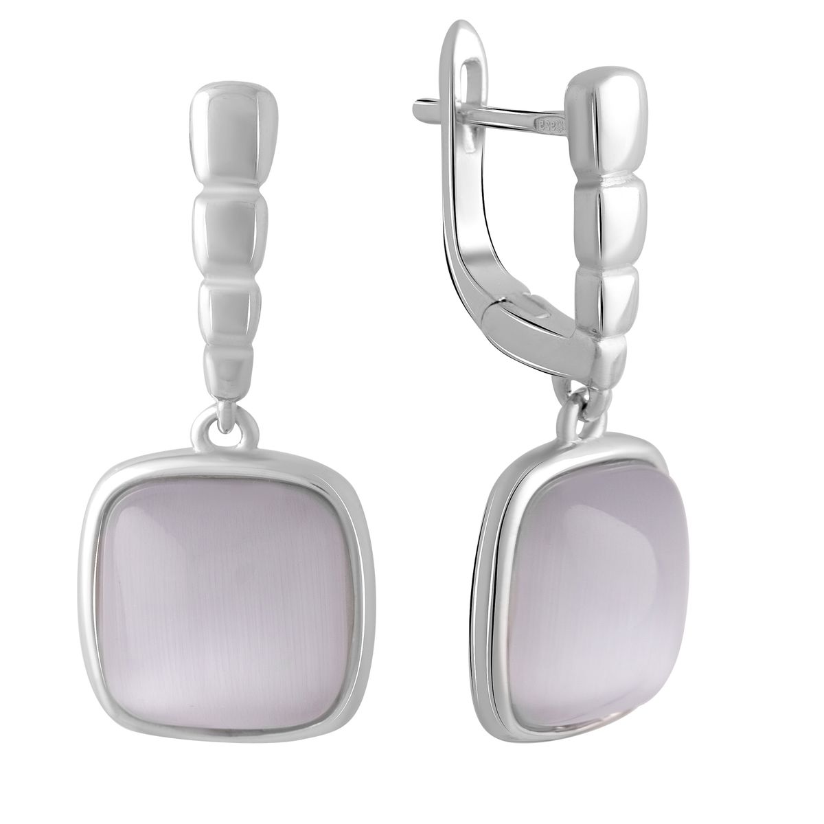 

Серебряные серьги SilverLine с кошачим глазом