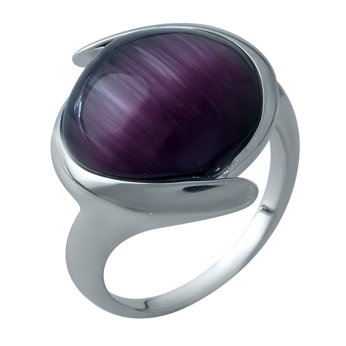 

Серебряное кольцо SilverLine с кошачьим глазом 17.5 размер