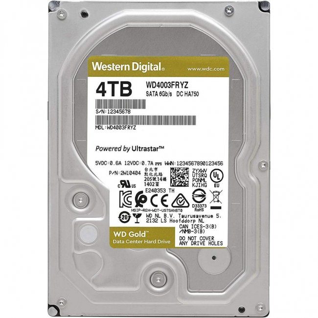 

Жесткий диск 3.5" 4TB Western Digital (WD4003FRYZ)