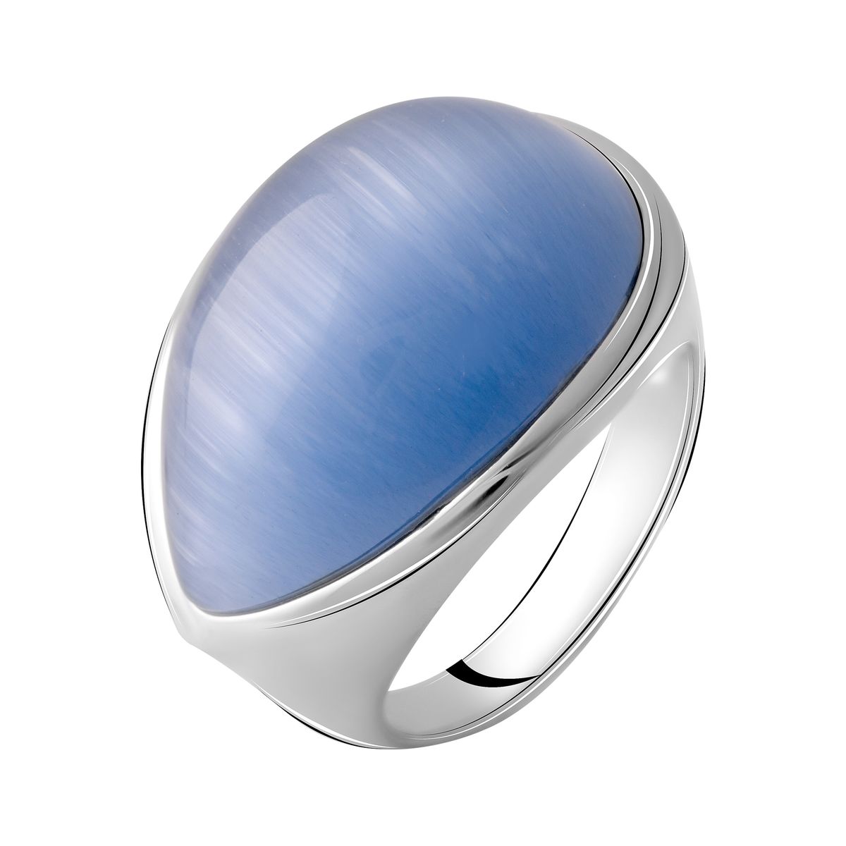 

Серебряное кольцо SilverLine с кошачьим глазом 17 размер