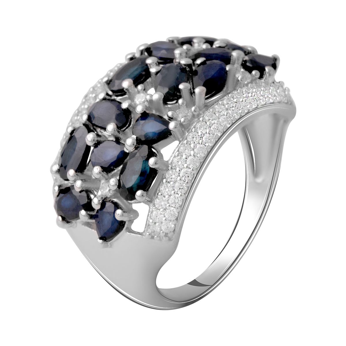 

Серебряное кольцо SilverLine с натуральным сапфиром 4.838ct 17.5 размер