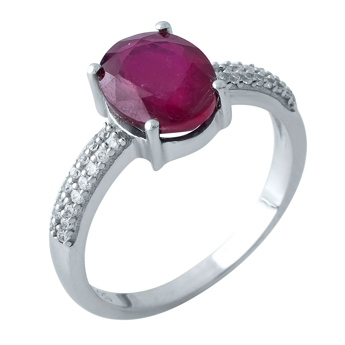 

Серебряное кольцо SilverLine с натуральным рубином 4.26ct 17.5 размер