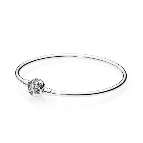 

Браслет жесткий Пандора Снежинка 17 590740CZ