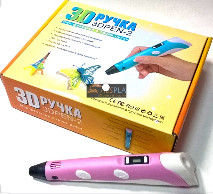 

3D ручка с экраном 3D Pen Розовая c Эко Пластиком PLA (19110148)