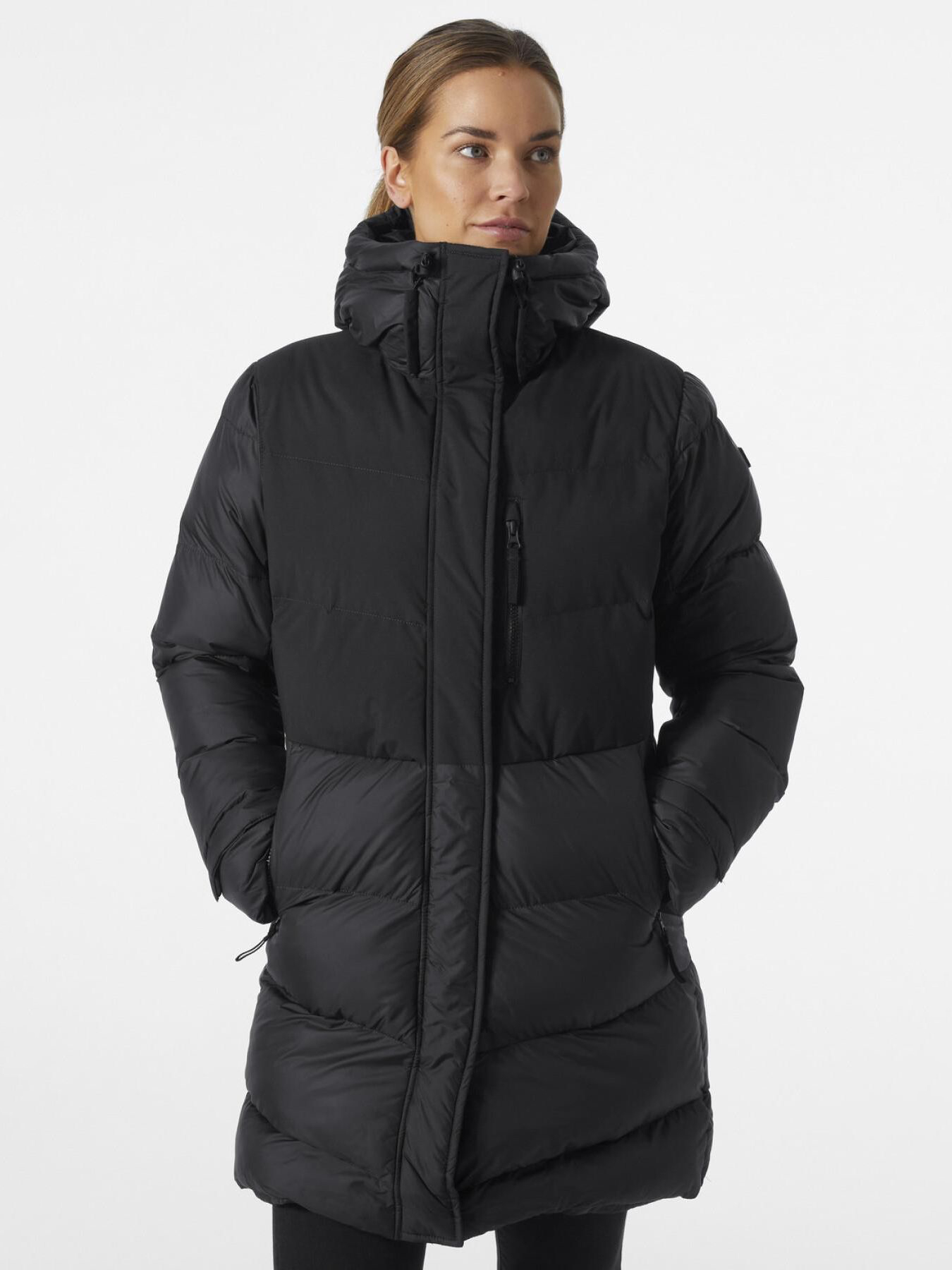 Акція на Куртка зимова жіноча Helly Hansen W Explorer Puffy Parka 54011-990 L Чорна від Rozetka