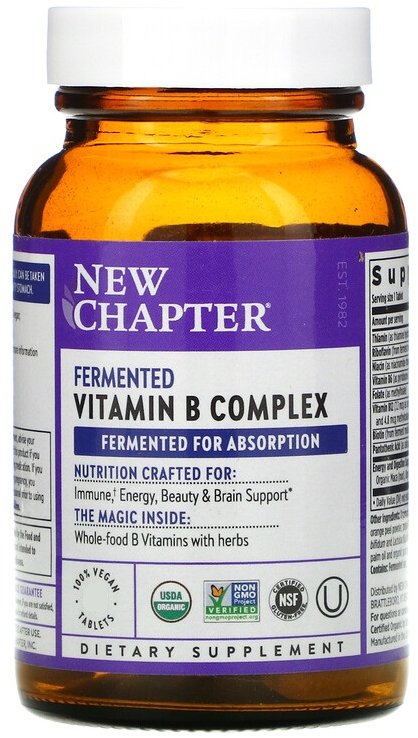 Комплекс Витамина В New Chapter Fermented Vitamin B Complex 30 таблеток ...