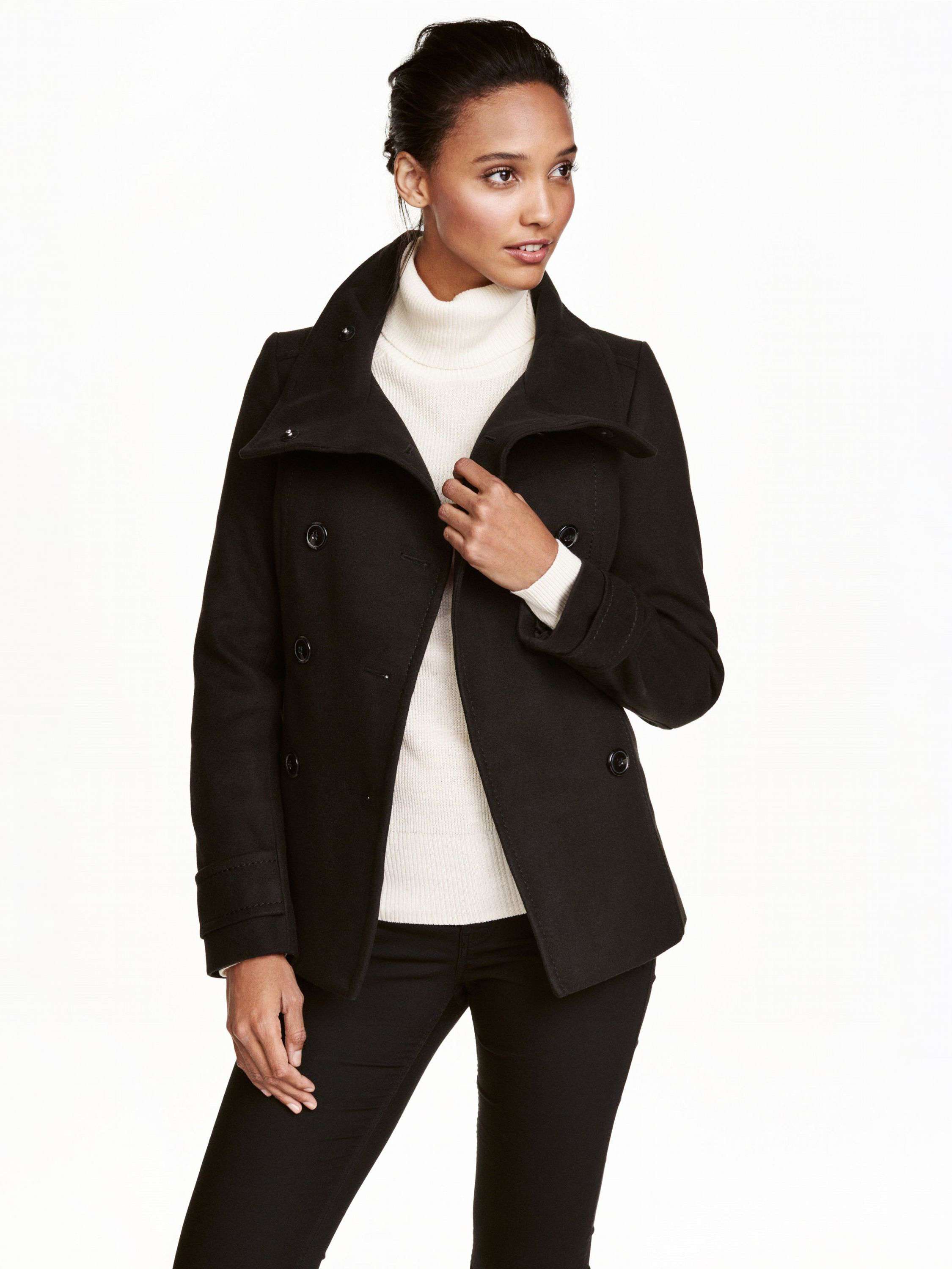 

Полупальто H&M 3901624  Черное, Полупальто H&M 3901624 40 Черное