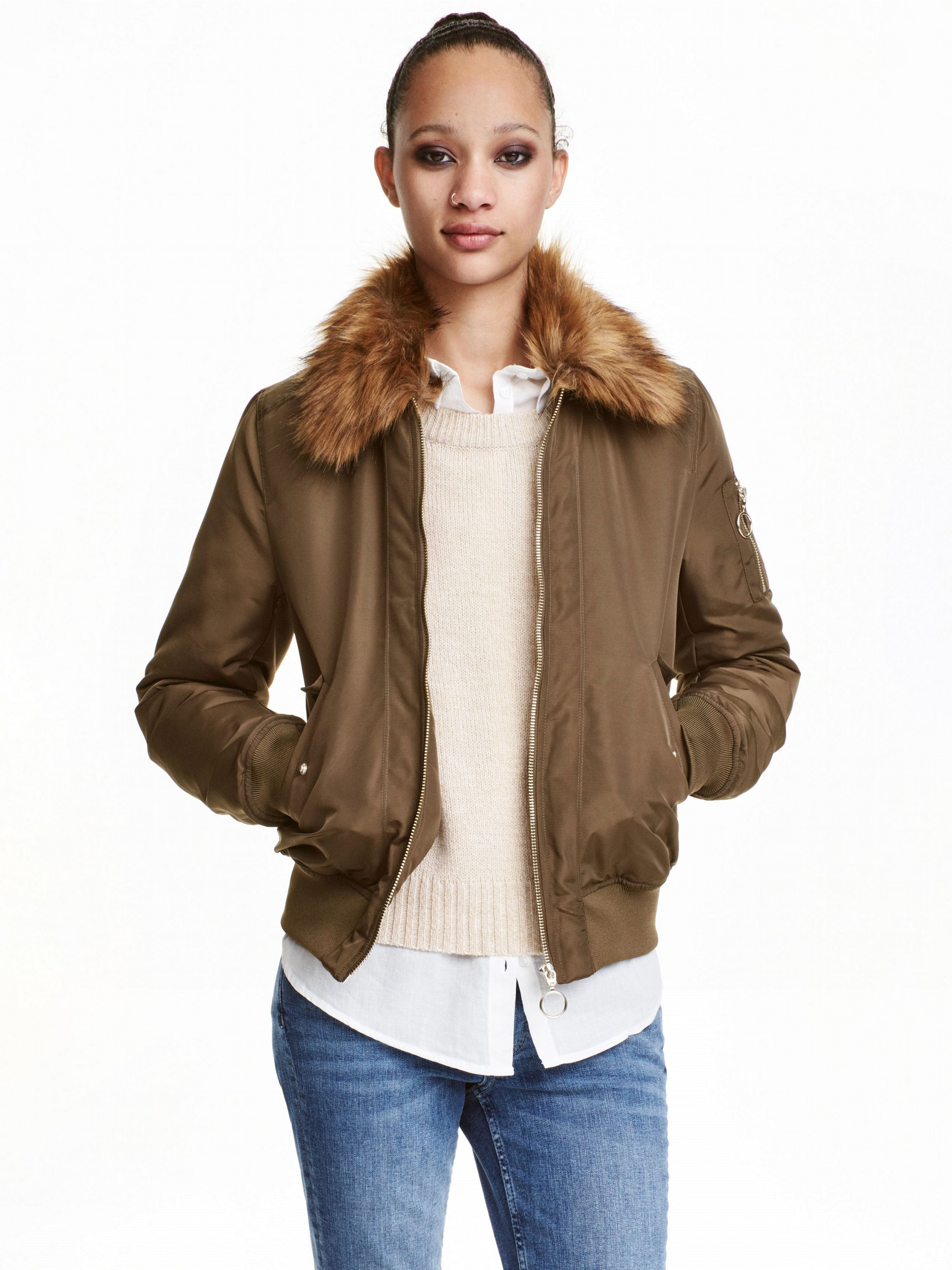 

Куртка H&M 4134224 42 Зеленая хаки