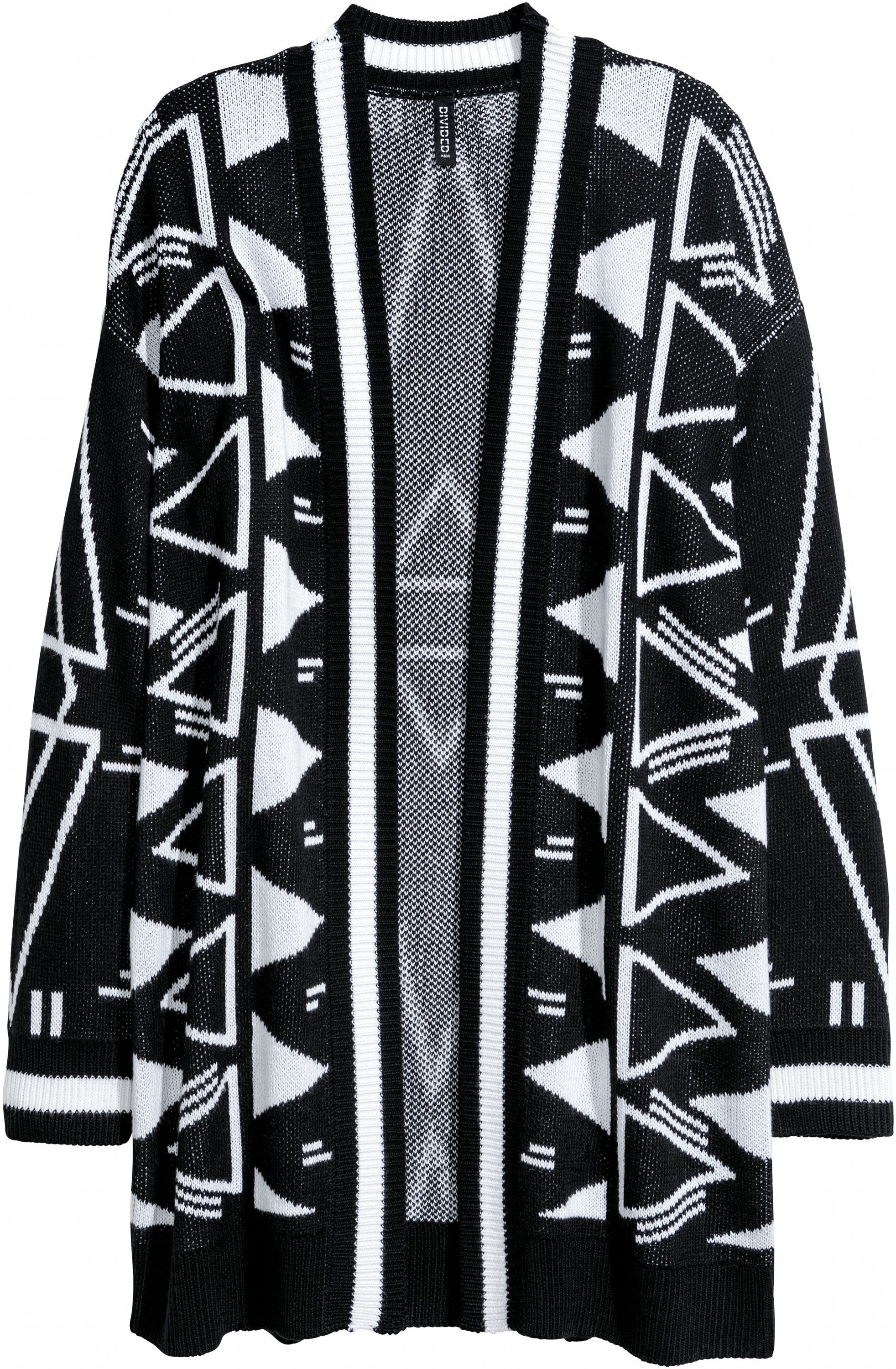 

Кардиган H&M 5740637 M Черный с белым