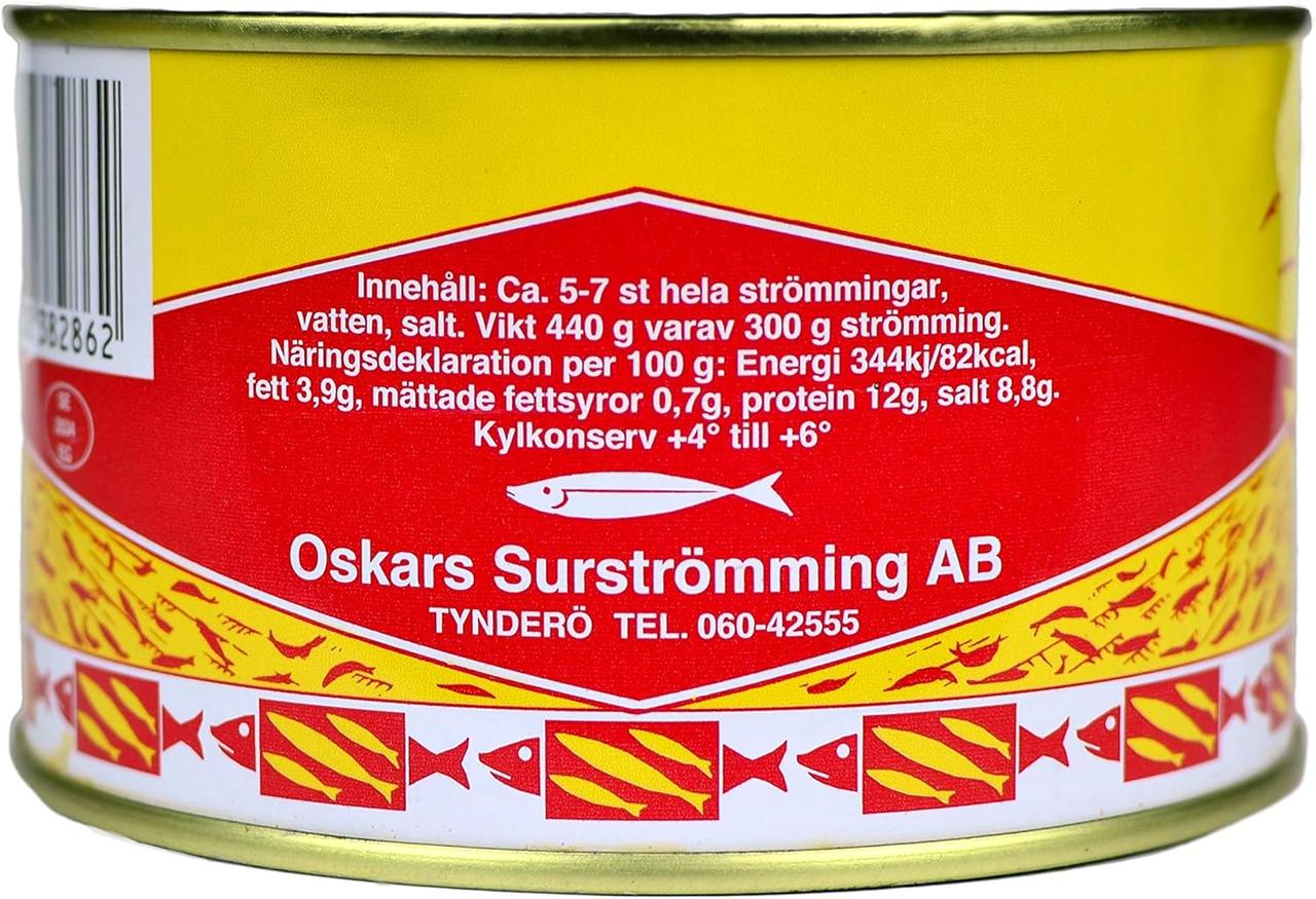 Oskar's Surströmming 300 g, 10-12 sour herring fillets