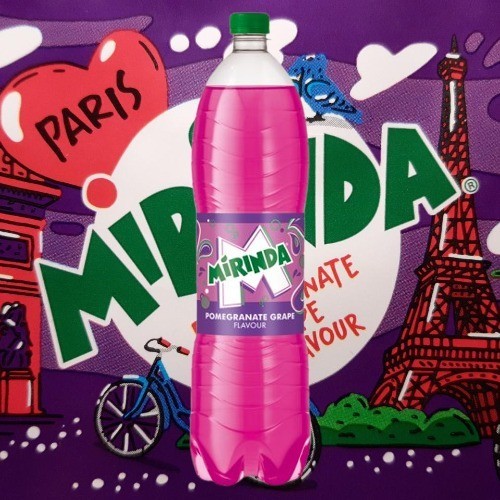 Безалкогольный напиток Mirinda zero со вкусом граната и винограда 1,5л ...