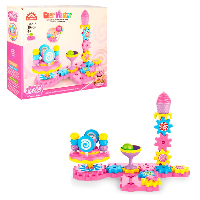 

Конструктор шестеренки Gear master кондитерская, фигурки,39 деталей (TS5203A-01)
