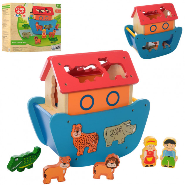 

​Деревянный развивающий центр сортер домик на воде Wooden Toys (MD 2489)
