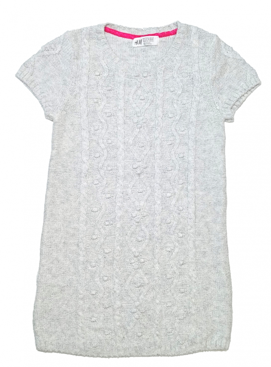 

Туника для девочки H&M 0571465 110-116 СМ Серый 62333
