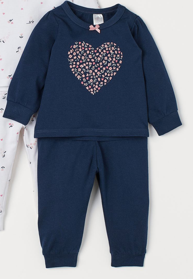 

Пижама для девочки H&M 0743932004 68 СМ Темно-синий 61977