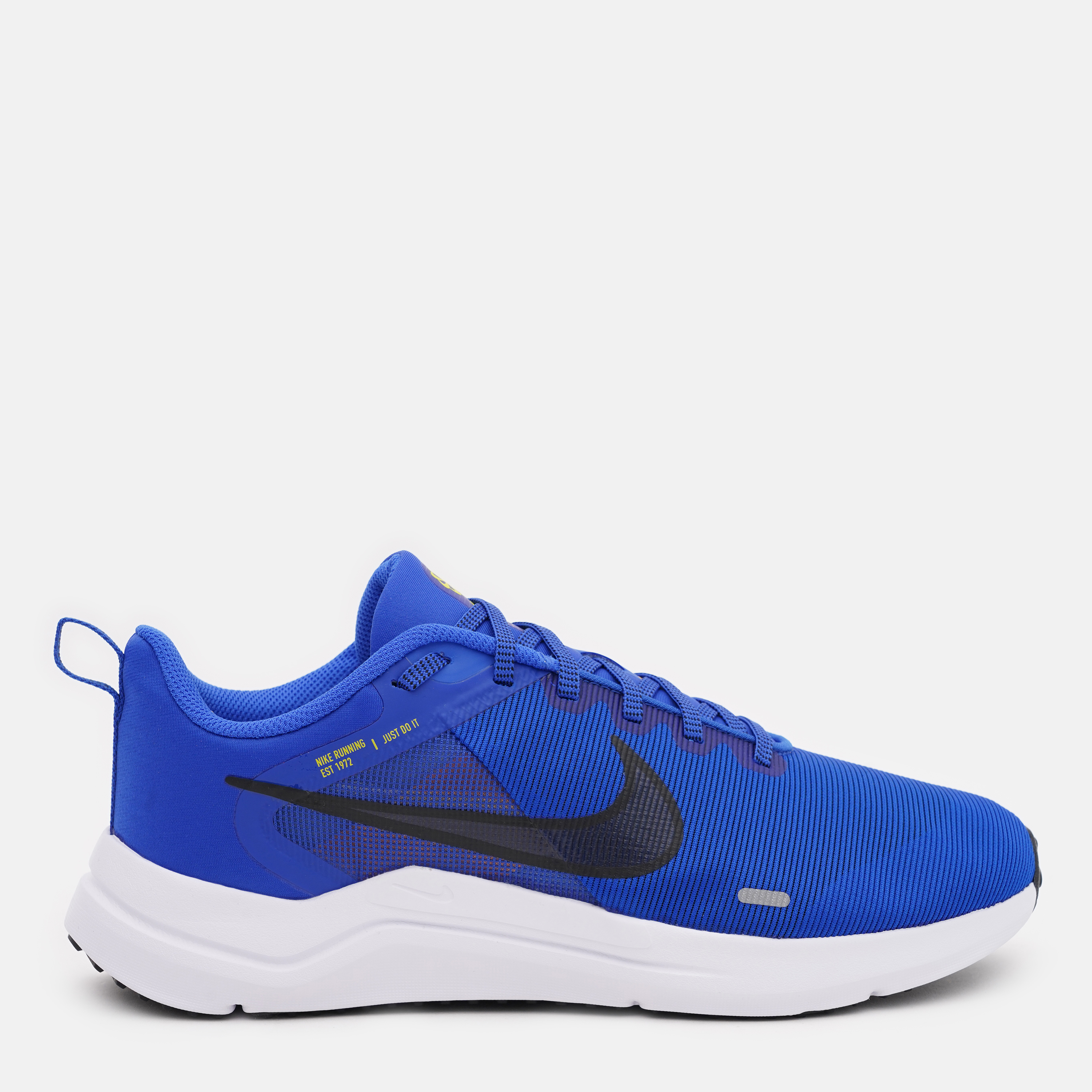 Акція на Чоловічі кросівки для бігу Nike Downshifter 12 DD9293-402 47 (12.5US) 30.5 см Racer Blue/Black-High Voltage-Sundial від Rozetka