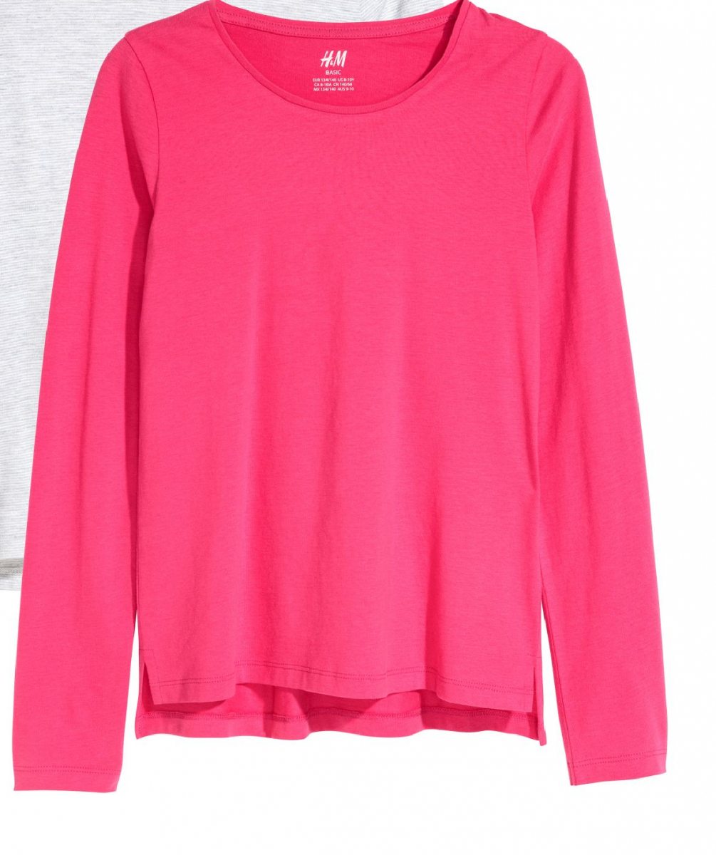 

Футболка с длинными рукавами для девочки H&M 0284985041 170 СМ Розовый 61978