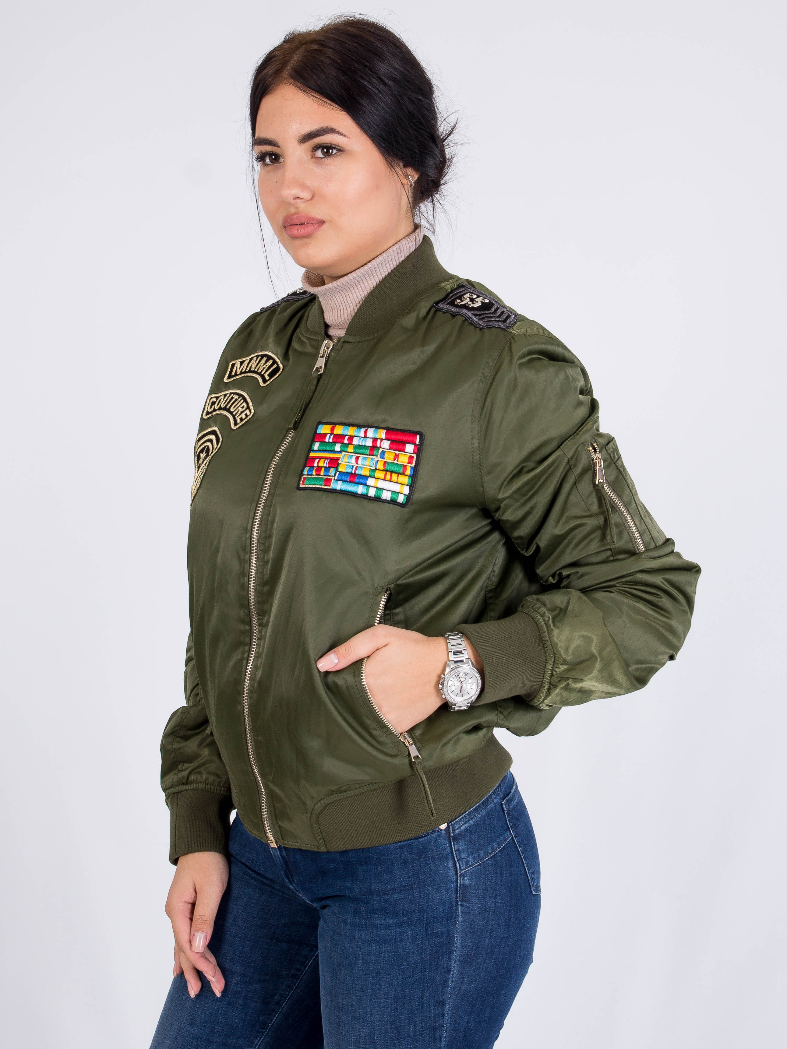 

Бомбер MNML M075  Болотный, Бомбер MNML M075 L Болотный