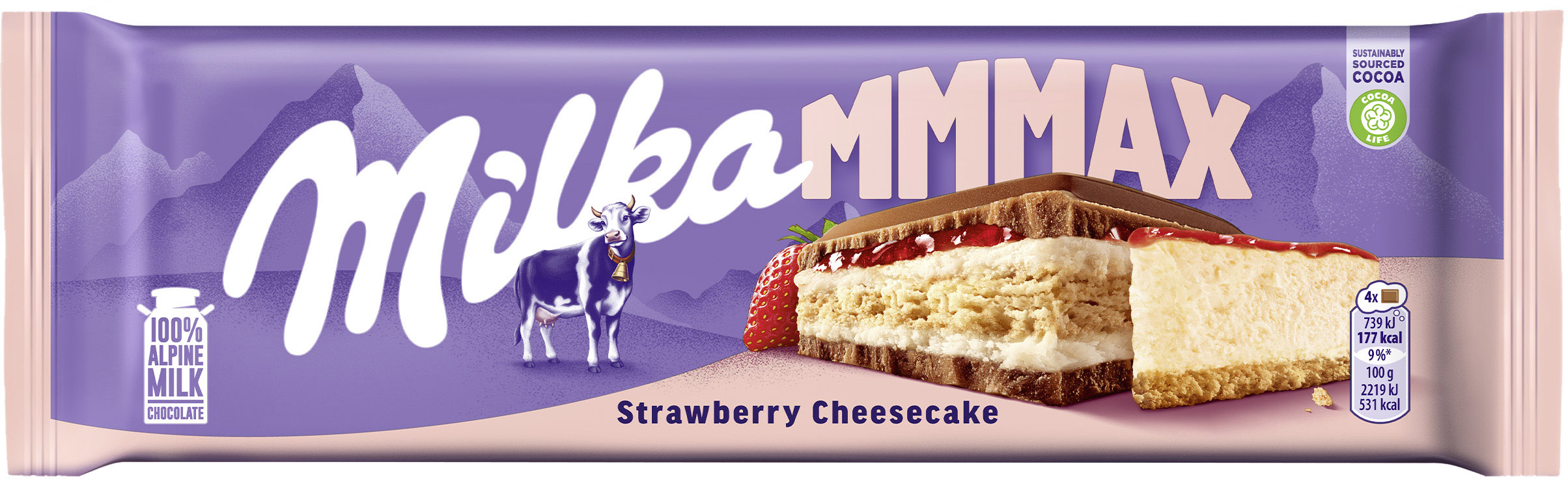 Шоколад Milka с чизкейком, клубникой и печеньем 300 г (7622210678171 ...