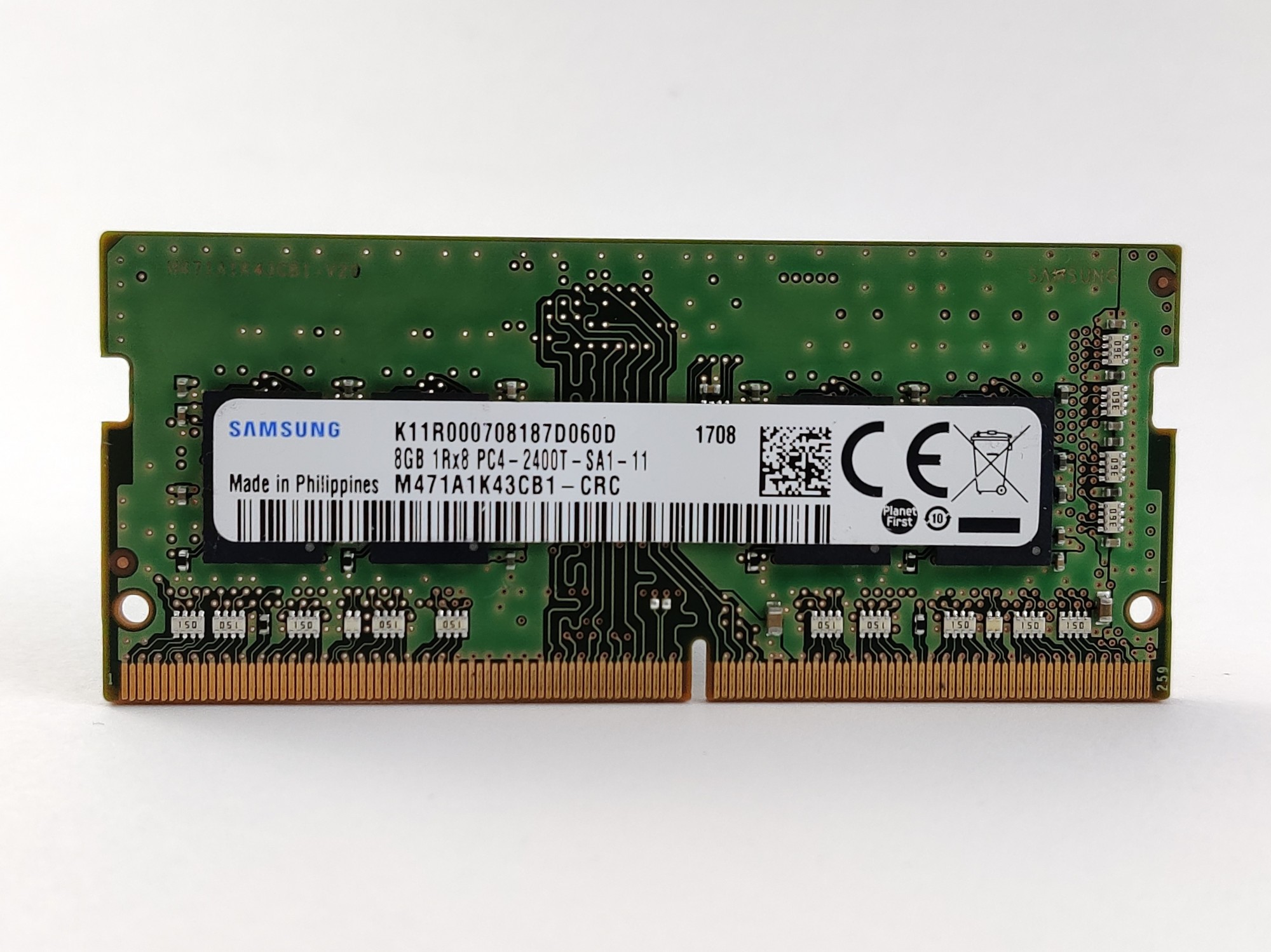Оперативная память для ноутбука SODIMM Samsung DDR4 8Gb PC4-2400T ...