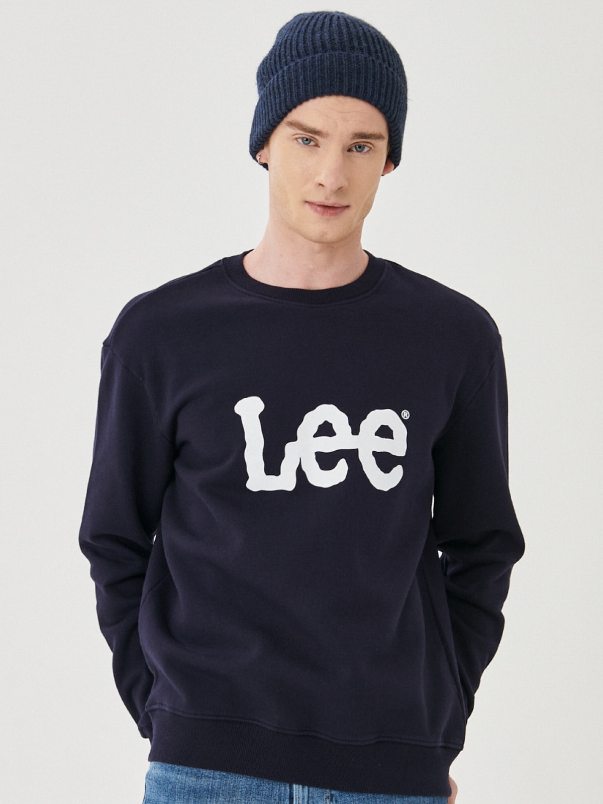 Свитшот мужской Lee L80X M Navy (8682344258198) – в интернет-магазине ...