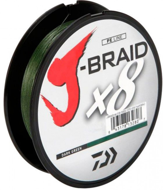 

Шнур рыболовный Daiwa J-Braid X8 0.13 мм - 150 м Dark Green