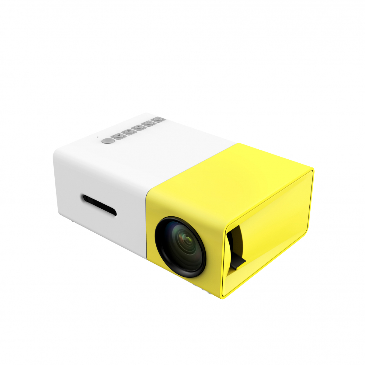 Портативный проектор YG-300 для дома и офиса HD Led с динамиком, желтый ...