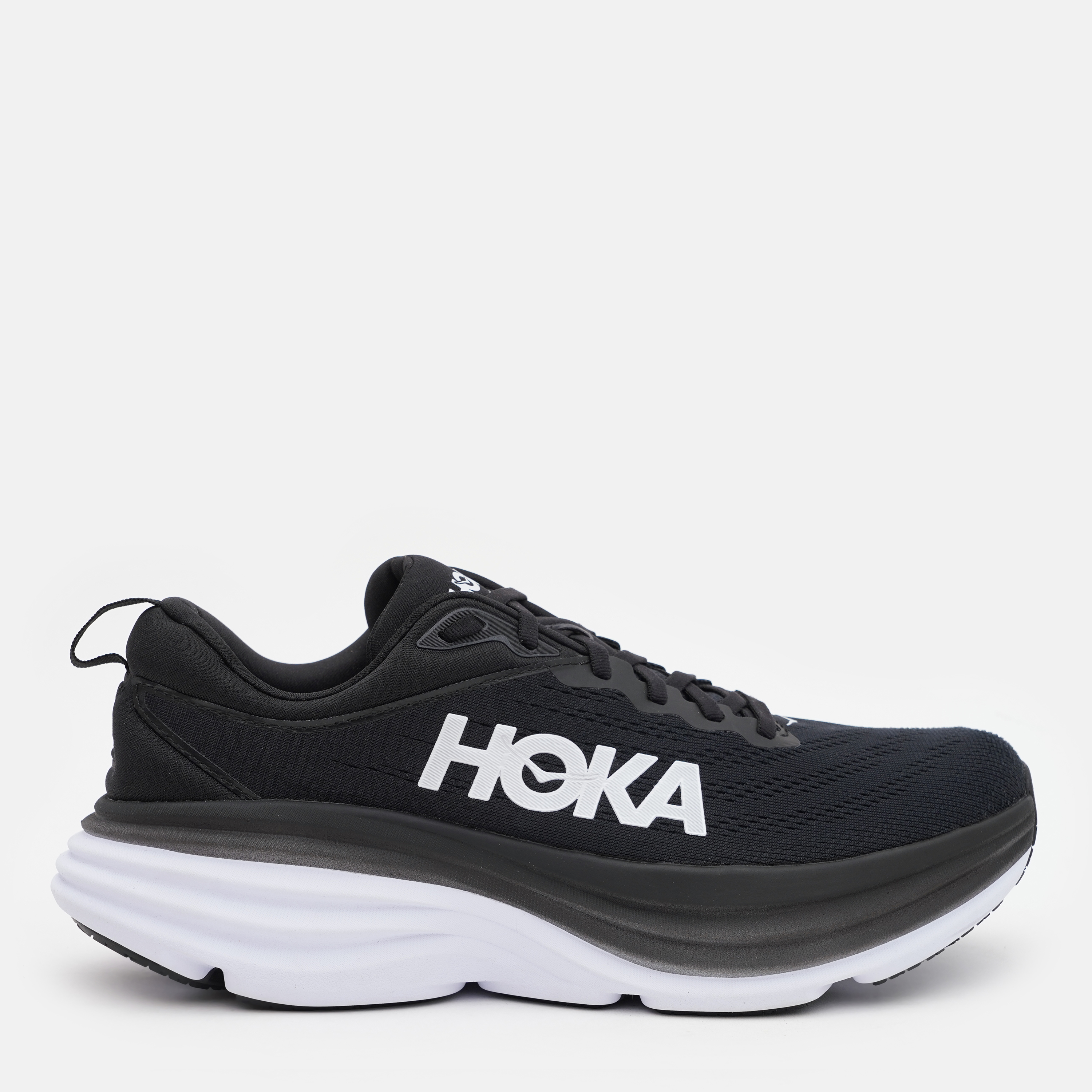 Акція на Чоловічі кросівки для бігу HOKA ONE ONE Bondi 8 1123202-BWHT 46.6666666666667 30 см Чорні від Rozetka