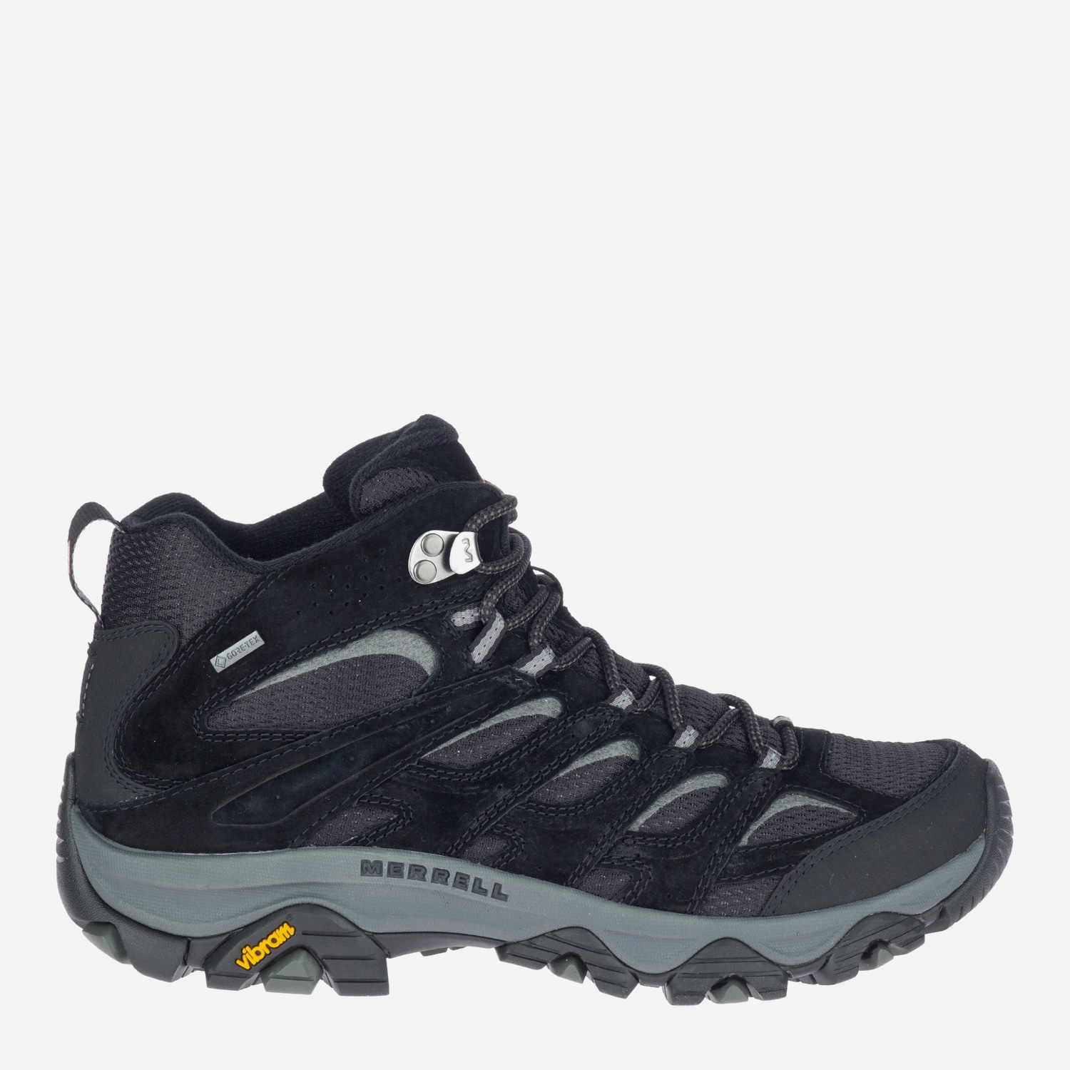 Акція на Чоловічі черевики для туризму з Gore-Tex Merrell Moab 3 Mid Gtx J036243 43 (9US) 27 см Black/Grey від Rozetka