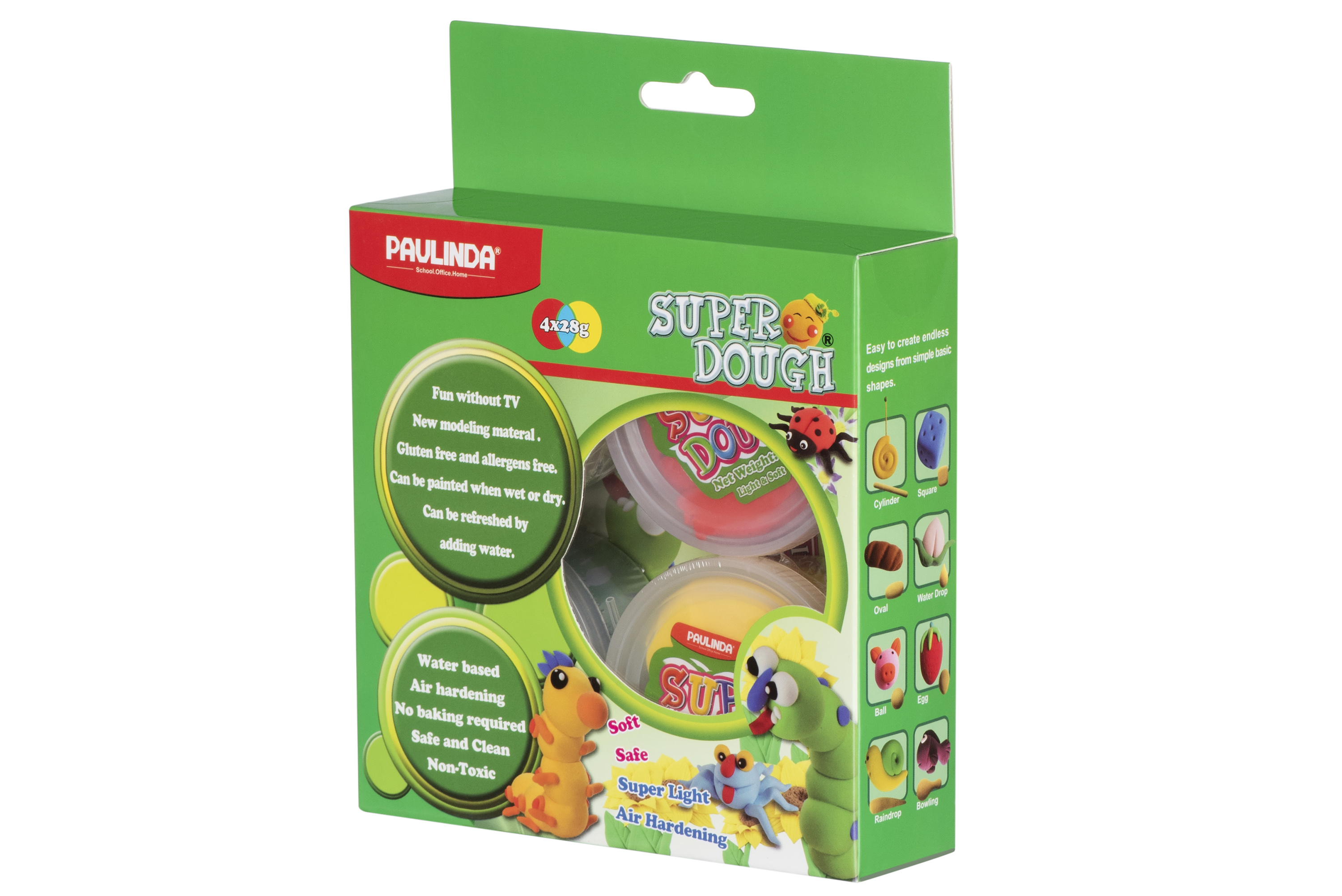

Маса для ліплення Paulinda Super Dough 4x28 г Буклет Крок за кроком-Тварини (PL-081185)