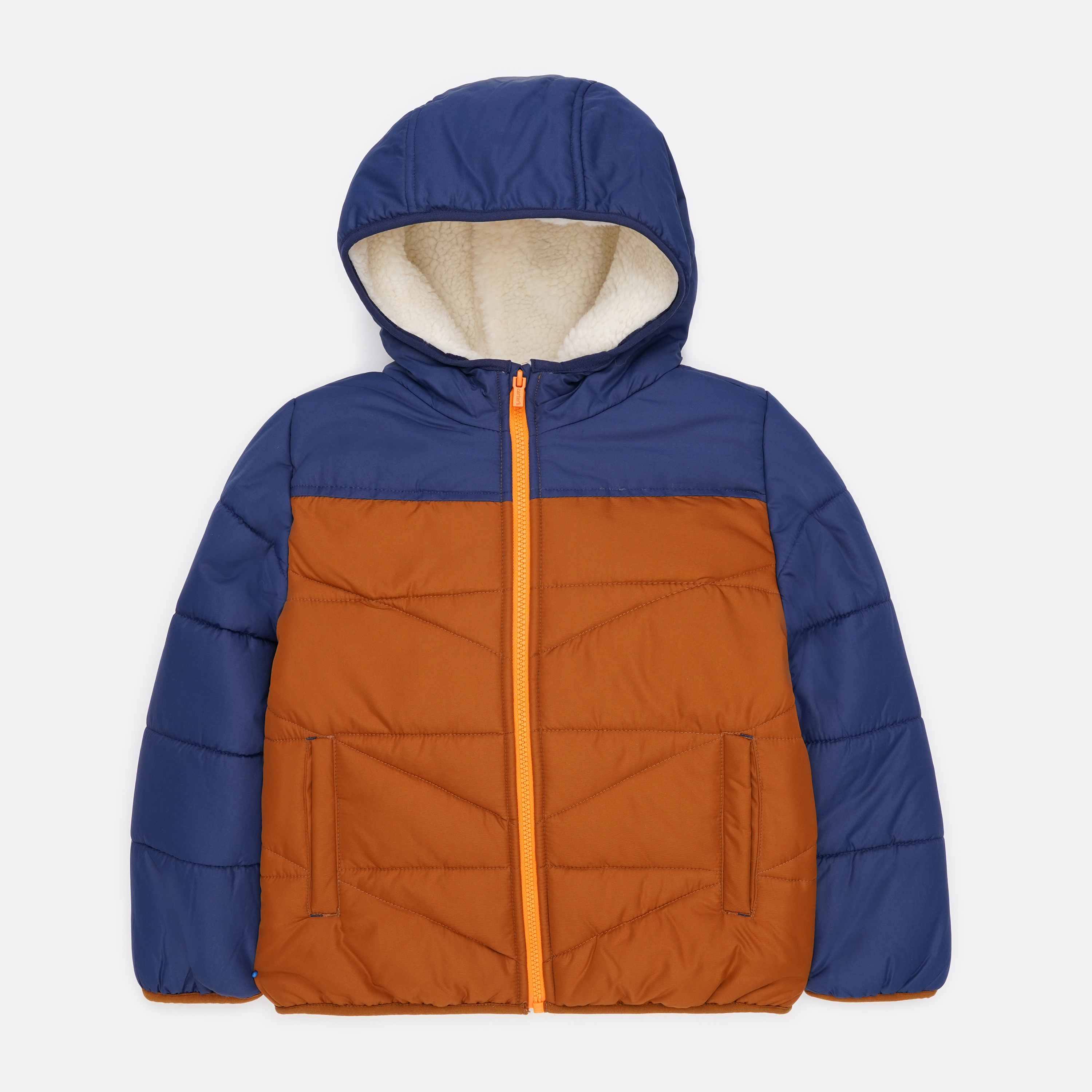 Акція на Дитяча зимова куртка для хлопчика Carters C223E24 122-128 см Темно-синя від Rozetka