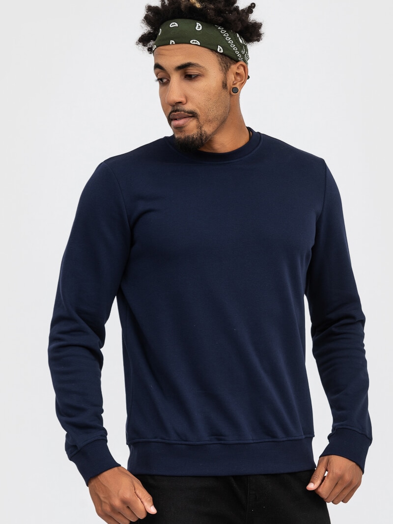 Акція на Світшот на флісі чоловічий Ray Basic U0301M 3XL Navy Blue від Rozetka