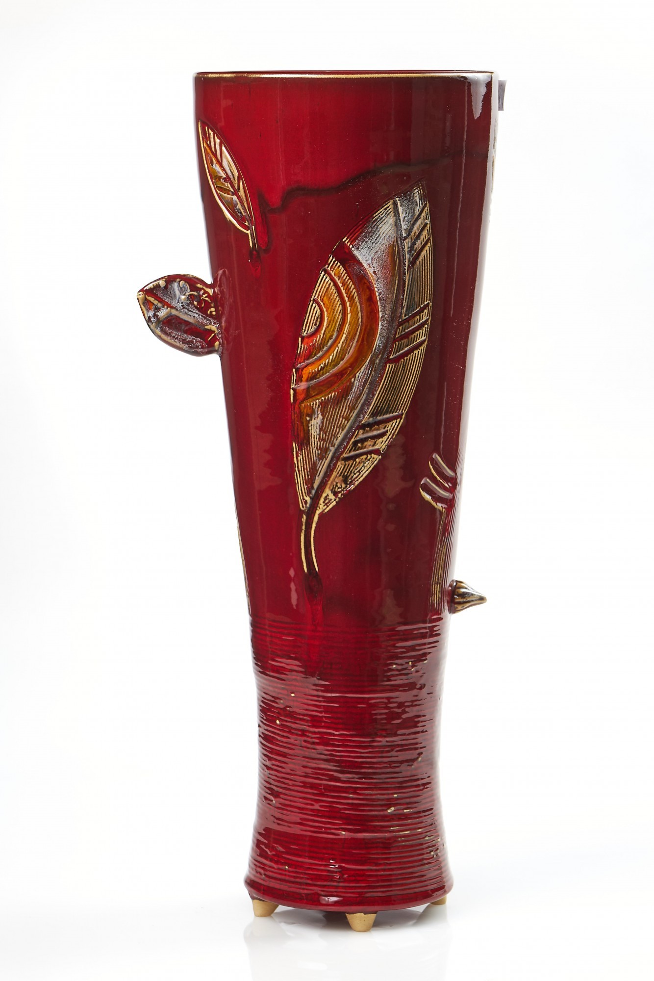 

Ваза керамическая Interiors & Decor красный 43 см ручная работа