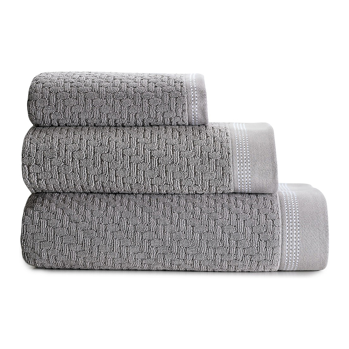 Полотенце для тела махровое серое JACQUARD FRANCAIS "Couture", 70x140 ...