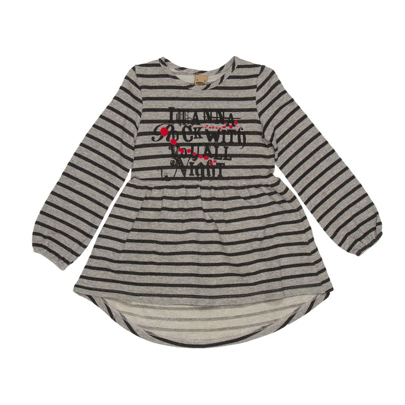 

Платье в полоску PLEASE kids 128 см Серый LO01041G/0103