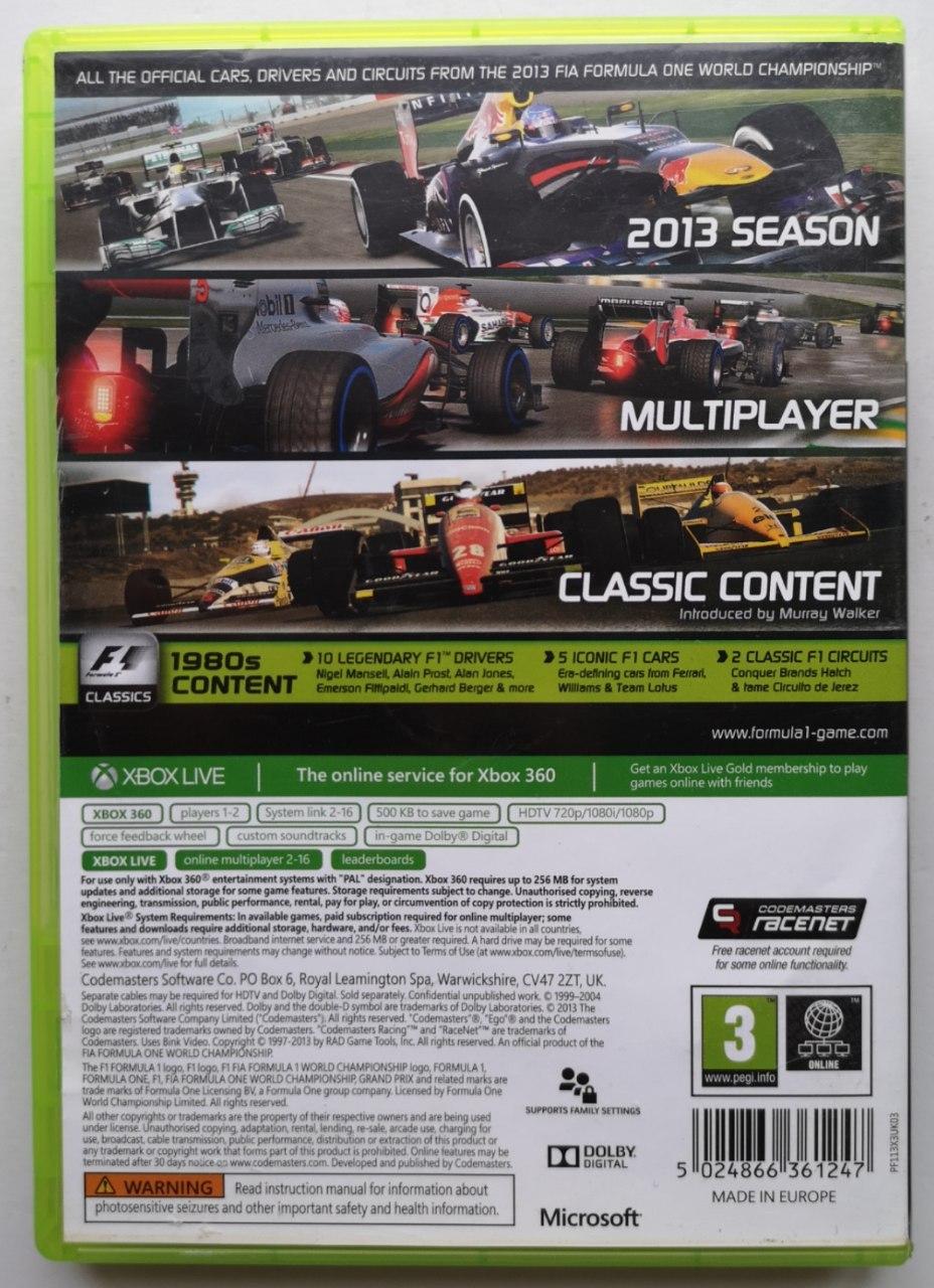 ROZETKA » F1 2013, Б/У, русская версия - диск для Xbox 360 от продавца:  RetroGaming Shop купить в Украине: цена, отзывы