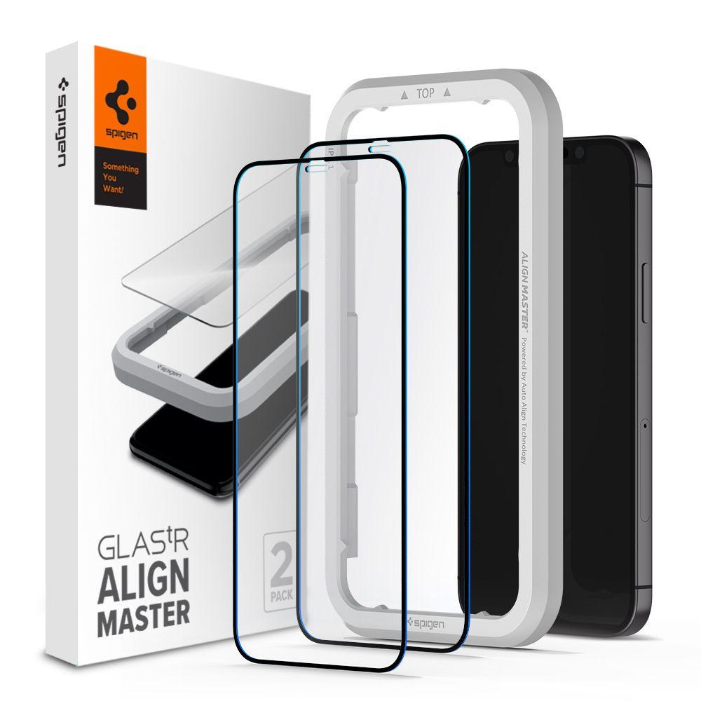 

Защитное стекло Spigen Glas.tR Full Cover Align Master 2-Pack для iPhone 12 Mini Black